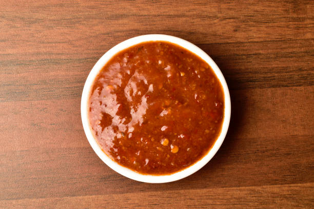 istock Top View of Chili Sauce on Table 1366318002