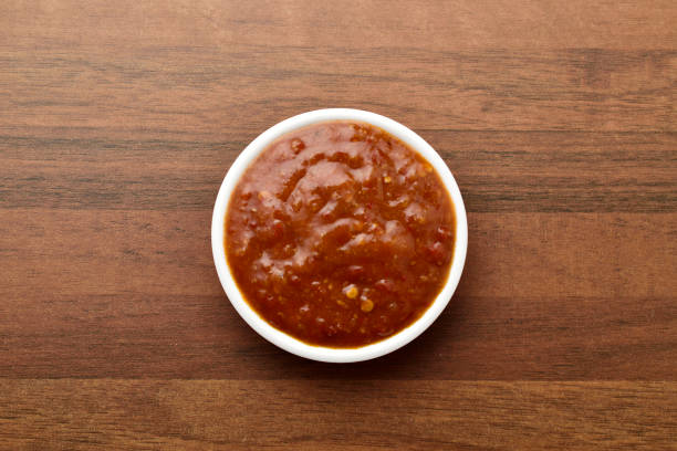 istock Top View of Schezwan Sauce 1366318007