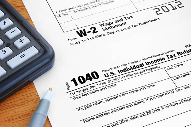 Form 1040 Income Tax and 2012 W2 Wage Statement