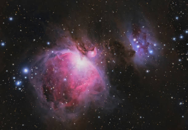 туманность ориона и туманность бегущий человек - space exploding big bang star стоковые фото и изображения