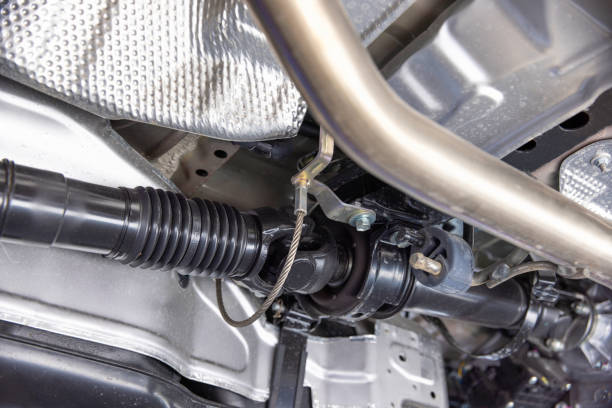 istock SUV car drive shaft with center support bearing, 1366338314