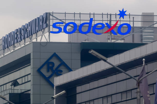 Sodexo headquarters, in Bucharest, Romania stock photo
