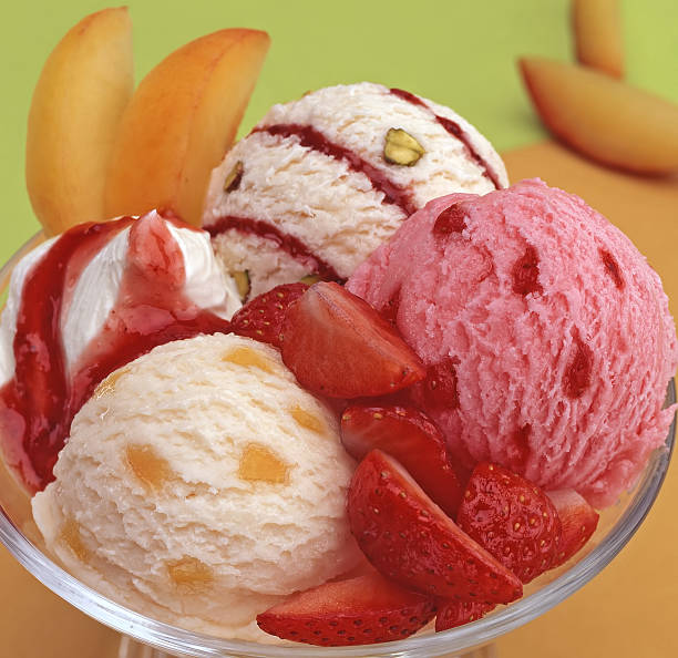 istock ice cream with fresh fruits 136634411