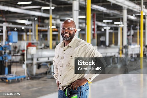 istock African-American man working in plastics factory 1366345325