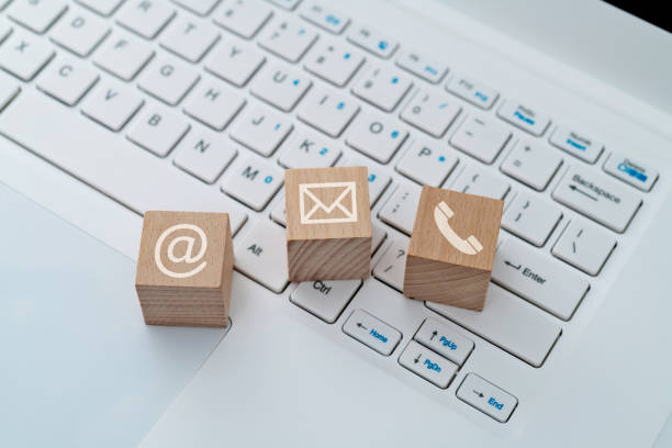 istock Contact us icons on laptop keyboard 1366352677