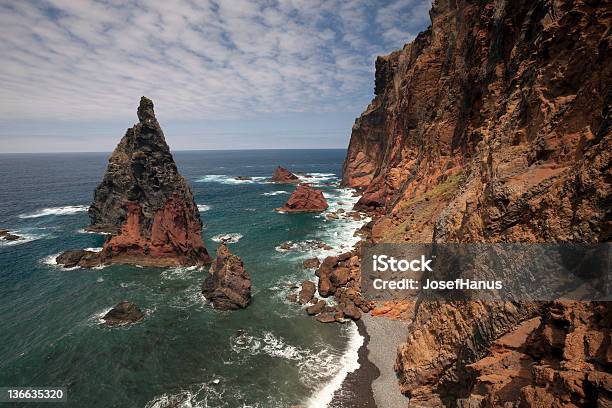 Sea Scenery With A Rock Stock Photo - Download Image Now - Atlantic Islands, Atlantic Ocean, Breaking Wave
