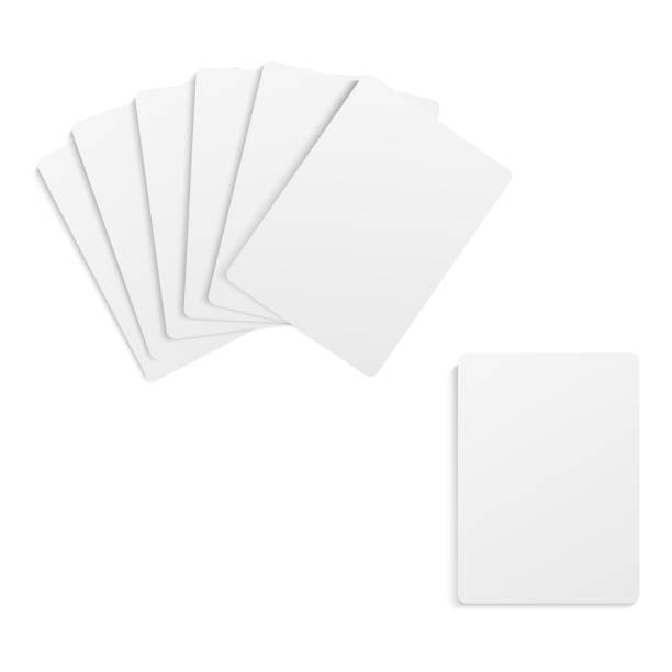 illustrazioni stock, clip art, cartoni animati e icone di tendenza di mock up di carte da gioco. modello isolato su bianco. vettore - cards