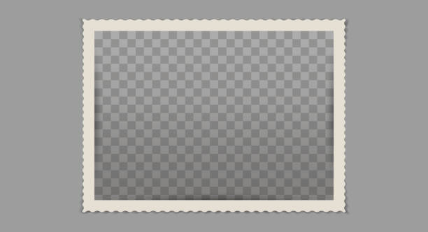 starý fotorámeček. 3d realistická vektorová ilustrace - aktivita fotky stock ilustrace