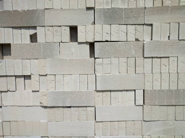 istock Pile of concrete bricks for construction materials. 1366368028
