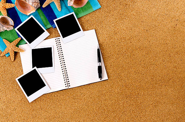 istock Beach scene with blank photos 136637050