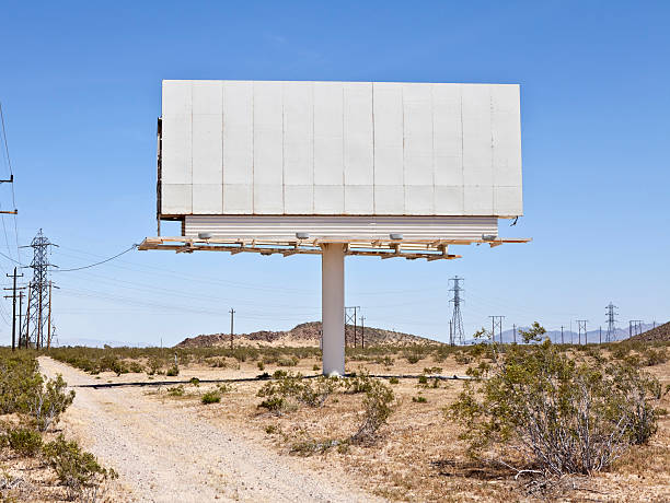 Blank Mojave Billboard stock photo