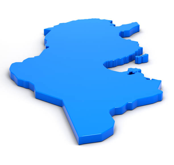 istock 3d map of Tunisia isolated on white background. 3d illustration. 1366375004