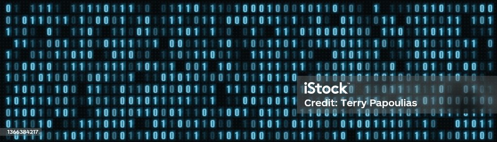 Binary Code Visualizer Binary Code Data Visualization Panoramic Texture Stock Photo - Download ...
