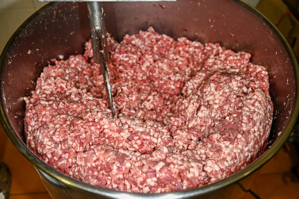 istock Different types of ingredients and sausages made by hand. 1366386642