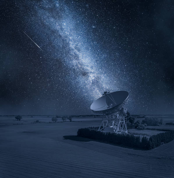 istock Astronomical observatory and milky way above at night. 1366390981