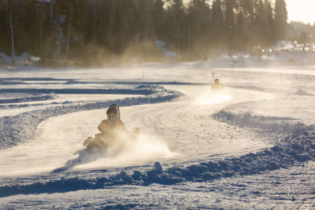 istock Karting racing in winter on a lake ice 1366391723