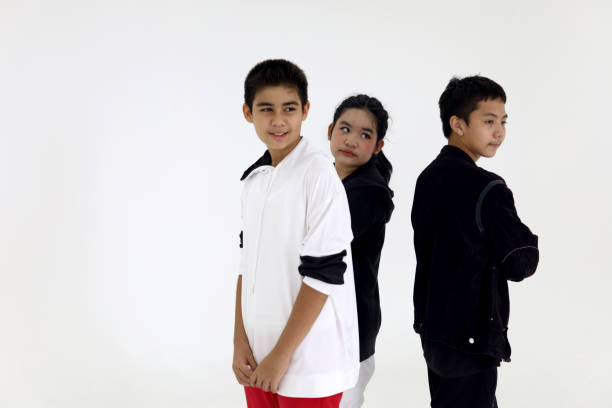 istock Happiness Asia childrens learning to dance in classroom for summer weekend. 1366393284