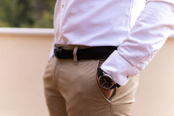 istock Unrecognizable young man with brown belt 1366393541