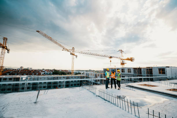 istock Construction industry and engineering in post-recession period - full length models 1366394214