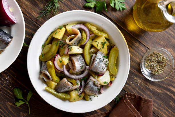 istock Herring and potato salad 1366395802