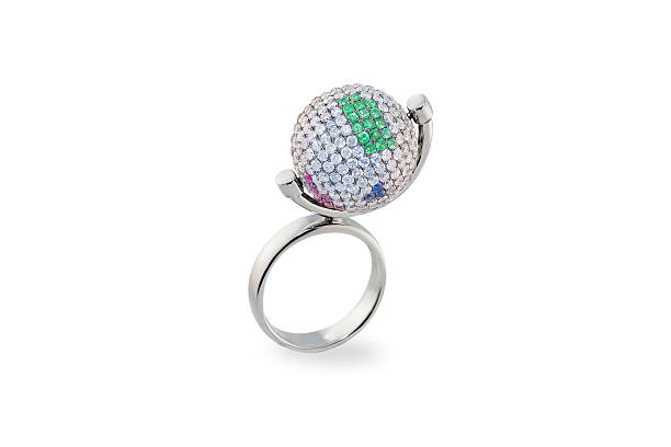 istock white golden ring with diamonds 136640999