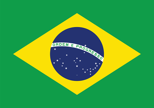 Brazil National Flag Vektor Illustration as EPS 10. Adopted 1992