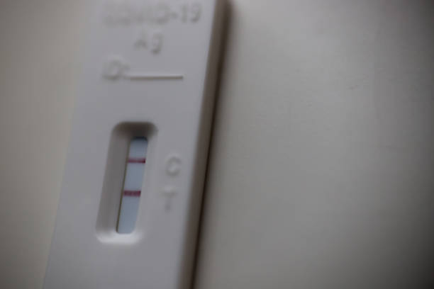 istock Positive antigen COVID home self test 1366411465