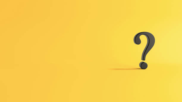 istock Black question mark with yellow background, isolated question mark 1366416243