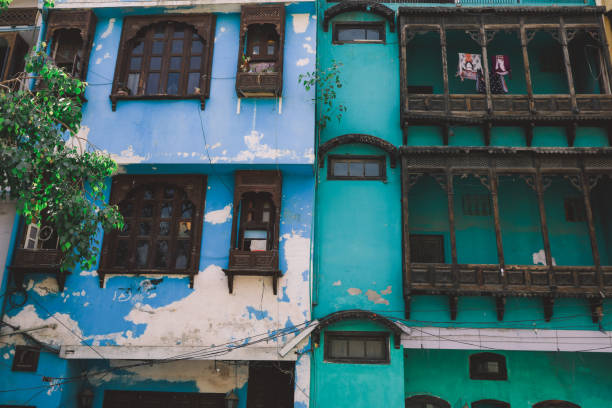 istock Colorful and Bright Balcony in Traditional Eastern Patterns 1366420037