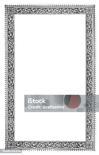 istock Art nouveau frame design element for decoration drawing 1896 1366420334