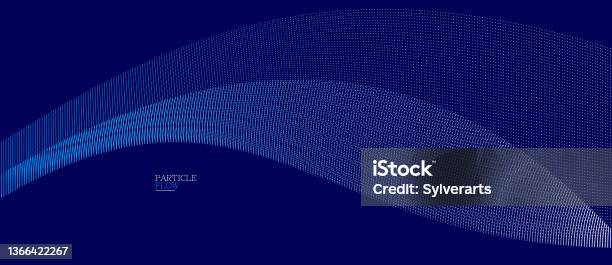 Blue Dots Array Blue Dots In Motion Dark Vector Abstract Background Particles Array ...