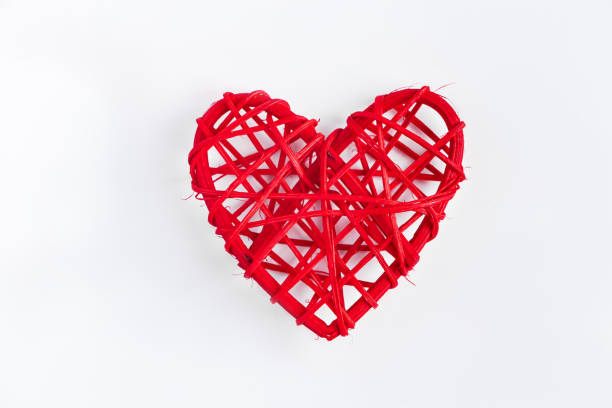istock Valentine's day concept. Red heart on a white background. 1366424955