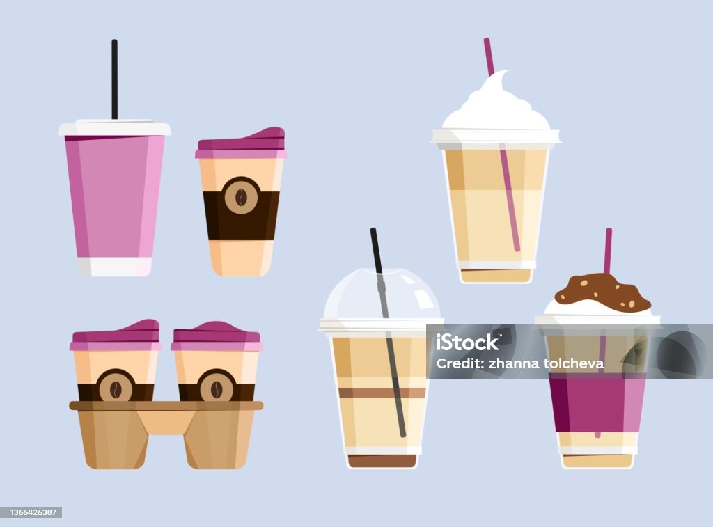 Koleksi Cangkir Untuk Kopi Minuman Ringan Es Dan Minuman Panas Pemegang