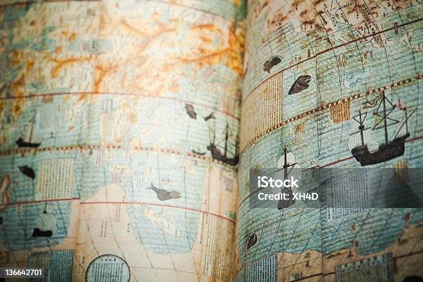 Cinese Antica Mappa Del Mondo - Fotografie stock e altre immagini di Il passato - Il passato, Planisfero, Tatuaggio