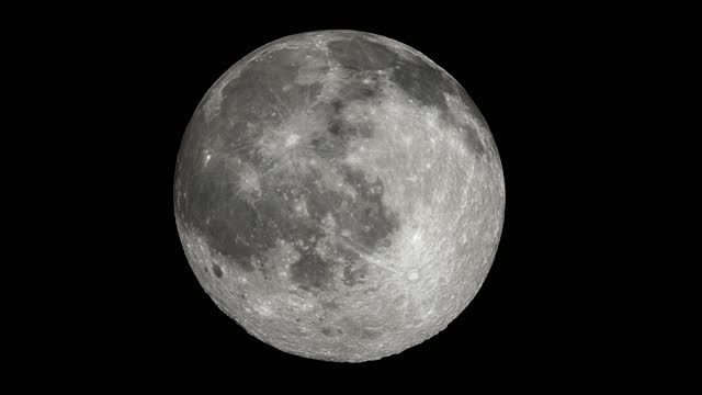 Full moon rotating 360 degrees loopable