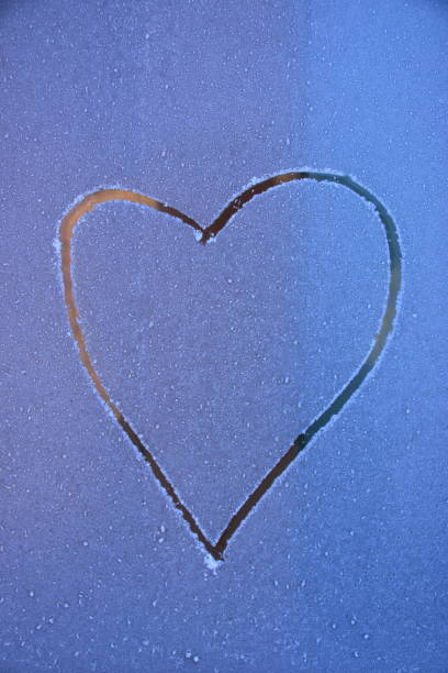 A heart was scratched into a frozen disc