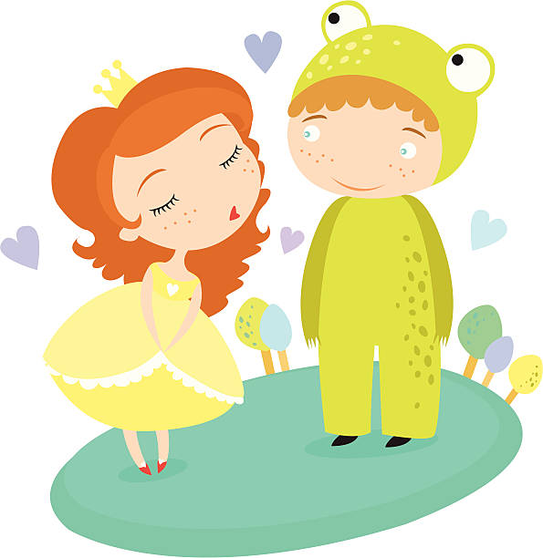 princess i frog - prince charming stock illustrations