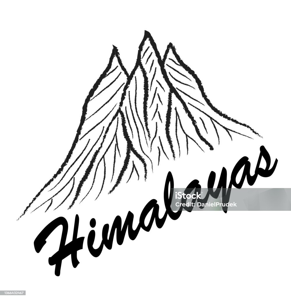 Himalayan Vector Mount Vector Illustration Himalayas Mountains Stock Illustration ...