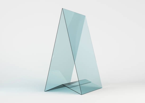 istock Display stand or acrylic table tent, card holder isolated. 3D illustration 1366432509