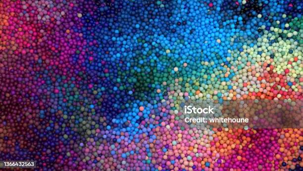 Abstract Multicolored Background With Thousands Of Small Balls Stock Photo - Download Image Now