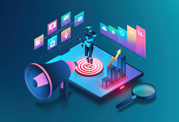 outils d’automatisation du marketing - logiciel d’automatisation du marketing - technologie du marketing - martech - marketing customer target communication photos et images de collection