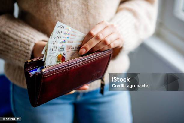 Woman Holding British Pound Stock Photo - Download Image Now - Currency, British Currency, Pound Symbol