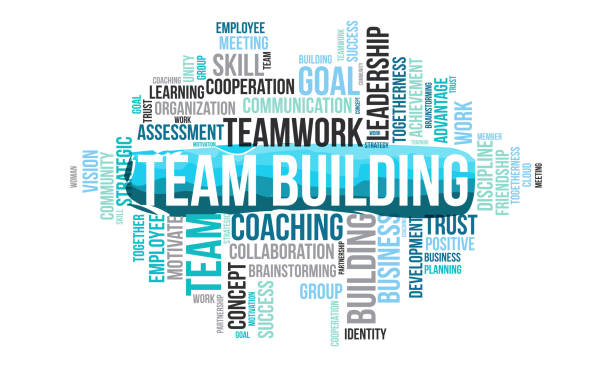 Team building word cloud template. Business concept vector background. Team building word cloud template. Business concept vector background. word cloud stock illustrations