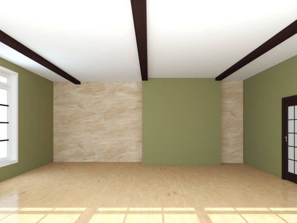 istock Empty Room Interior Concept without Furniture. With Light Glossy Parquet 1366455479