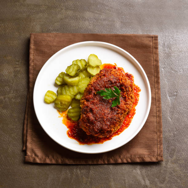 istock Nashville style hot chicken with pickle 1366456678
