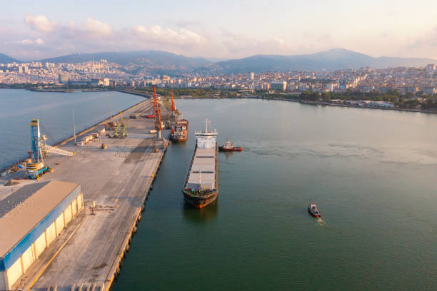 istock Aerial view of Container Ship Vessel Cargo Carrier in transit. 1366461551