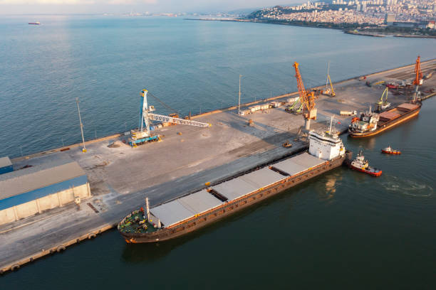 istock Aerial view of Container Ship Vessel Cargo Carrier in transit. 1366462158