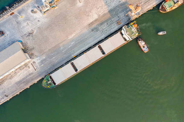istock Aerial view of Container Ship Vessel Cargo Carrier in transit. 1366462941