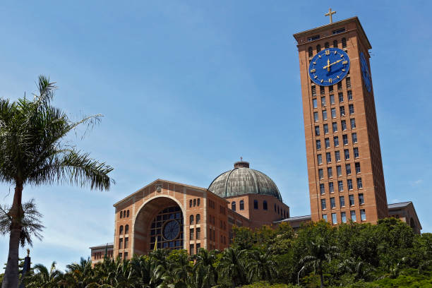istock Front view of the Our Lady Aparecida shrine 1366465448