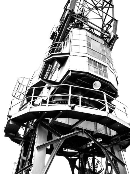 istock Part of an old dockyard crane 1366466341